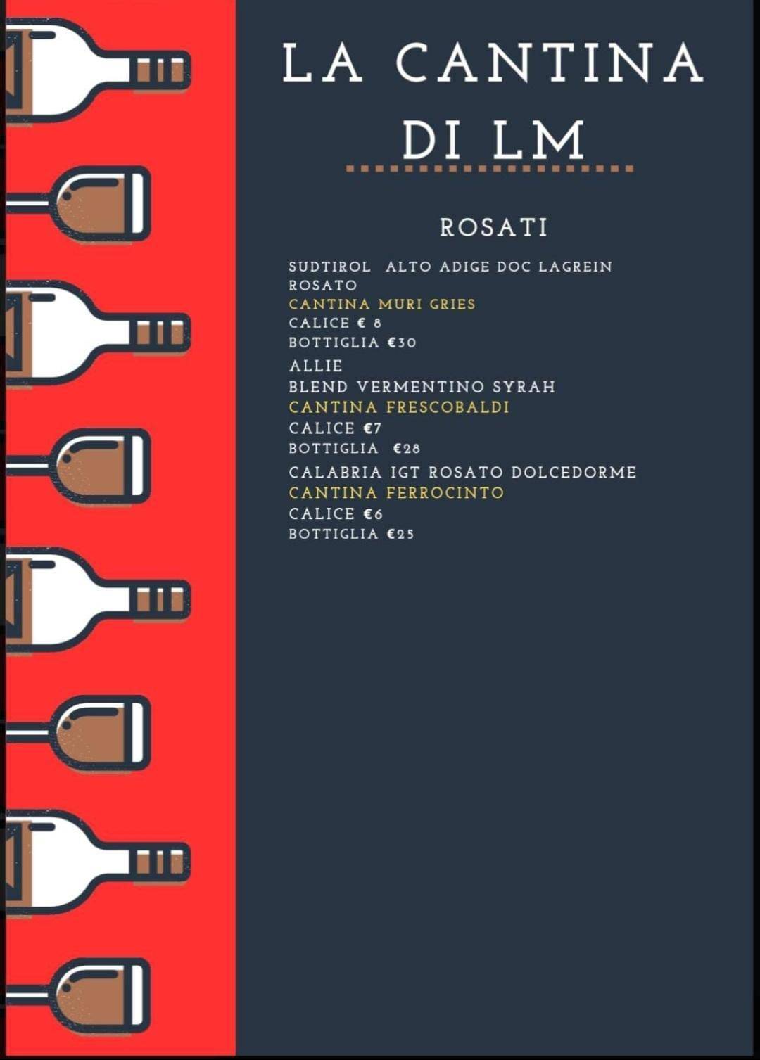 Menu di ENOTECA LM - Enoteca Milano, Enoteca, Aperitivo Milano, Vino, Mescita, tignanello, sassicaia, wine bar 