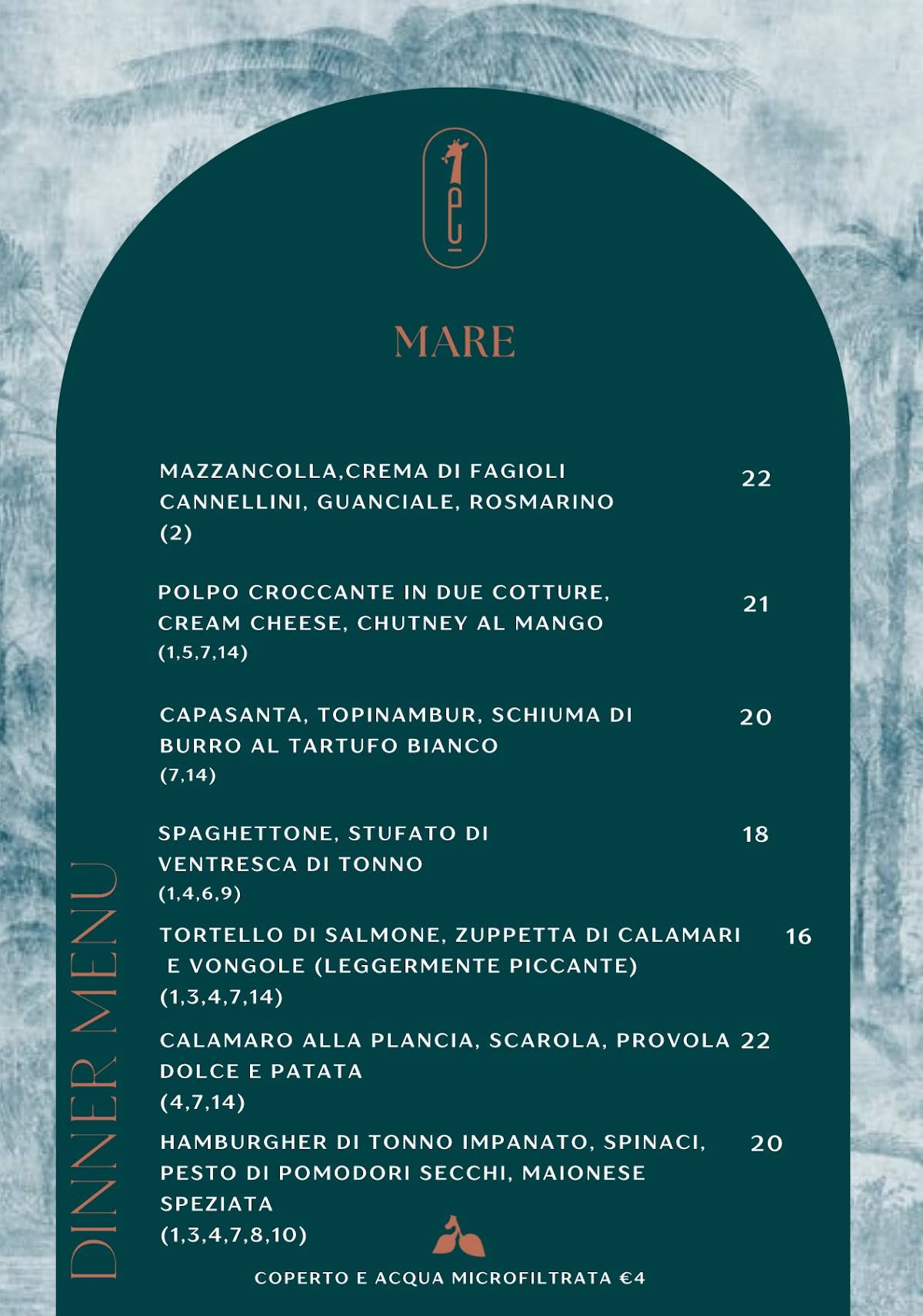 Menu di Eden Ristorante 