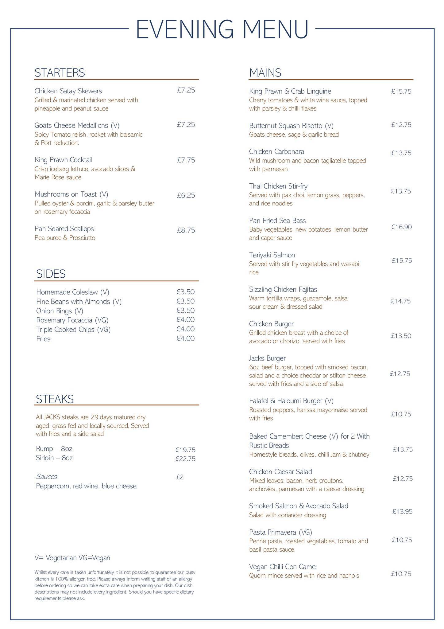 Menu at Jack's pub & bar, Swindon