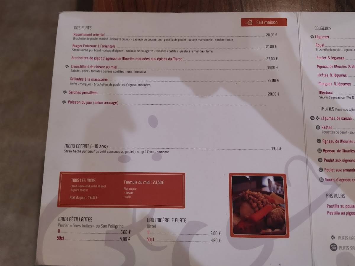 Menu de L'Entrevue