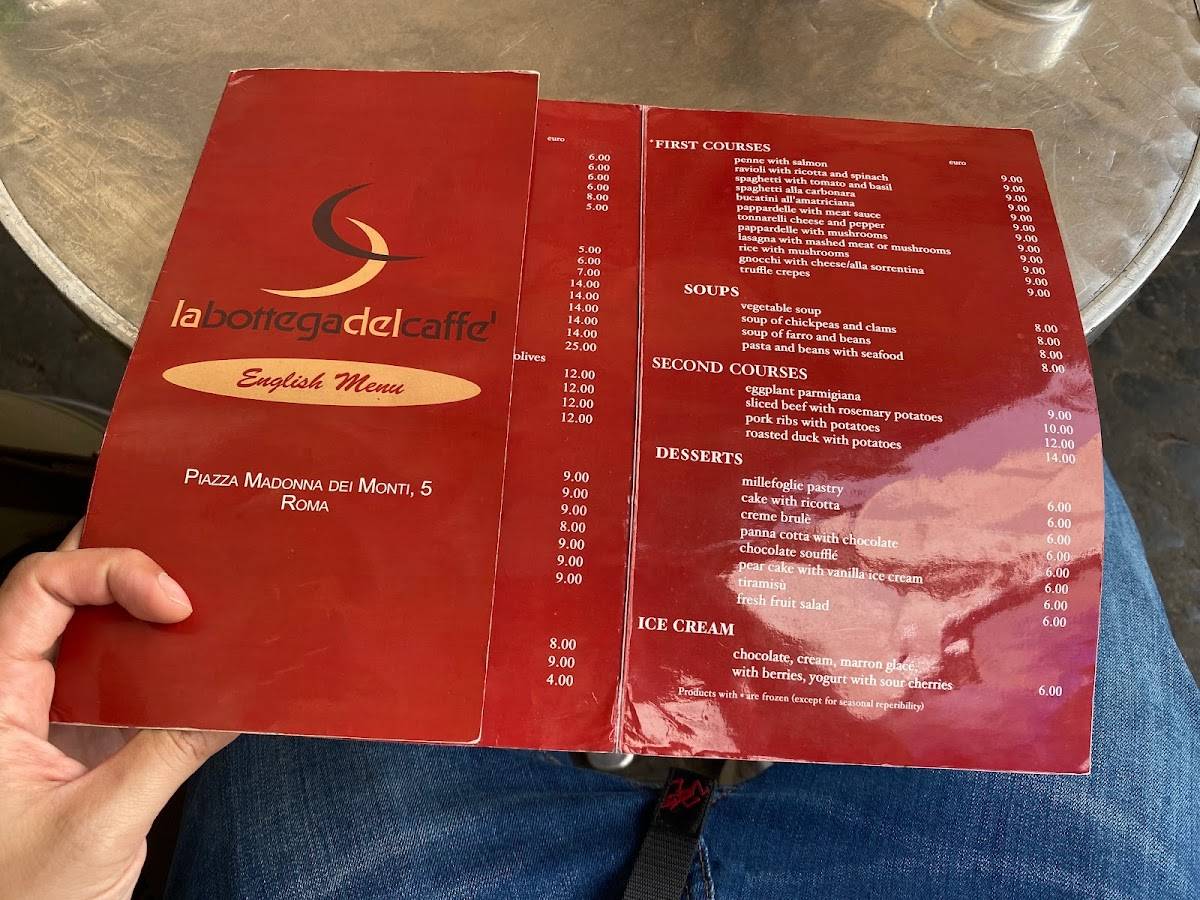Menu di La bottega del caffè 