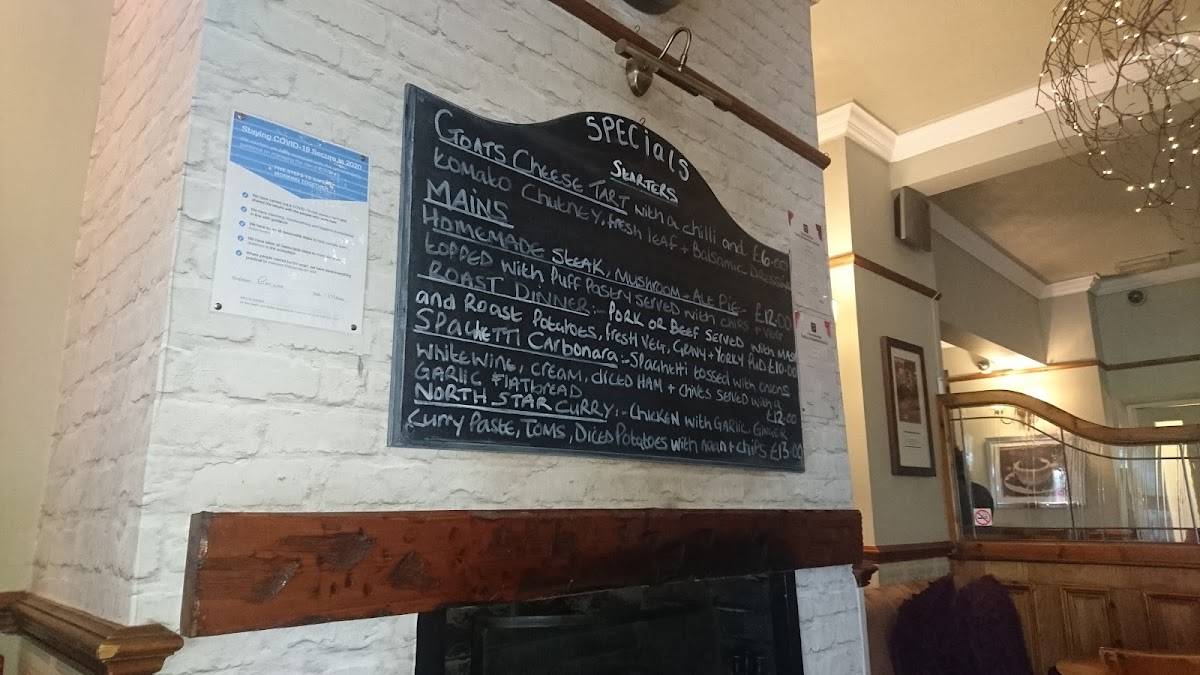 Menu at The North Star pub & bar, Oldham