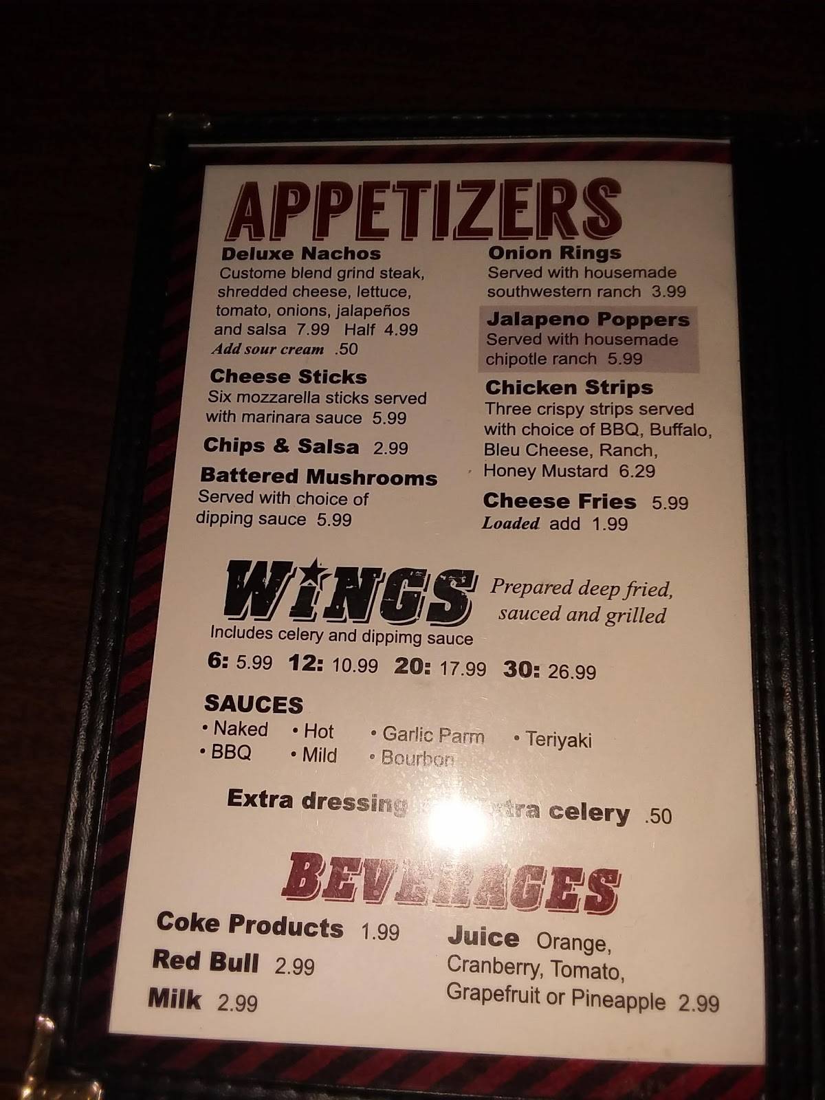 Menu at Office Tavern pub & bar, Fort Wayne