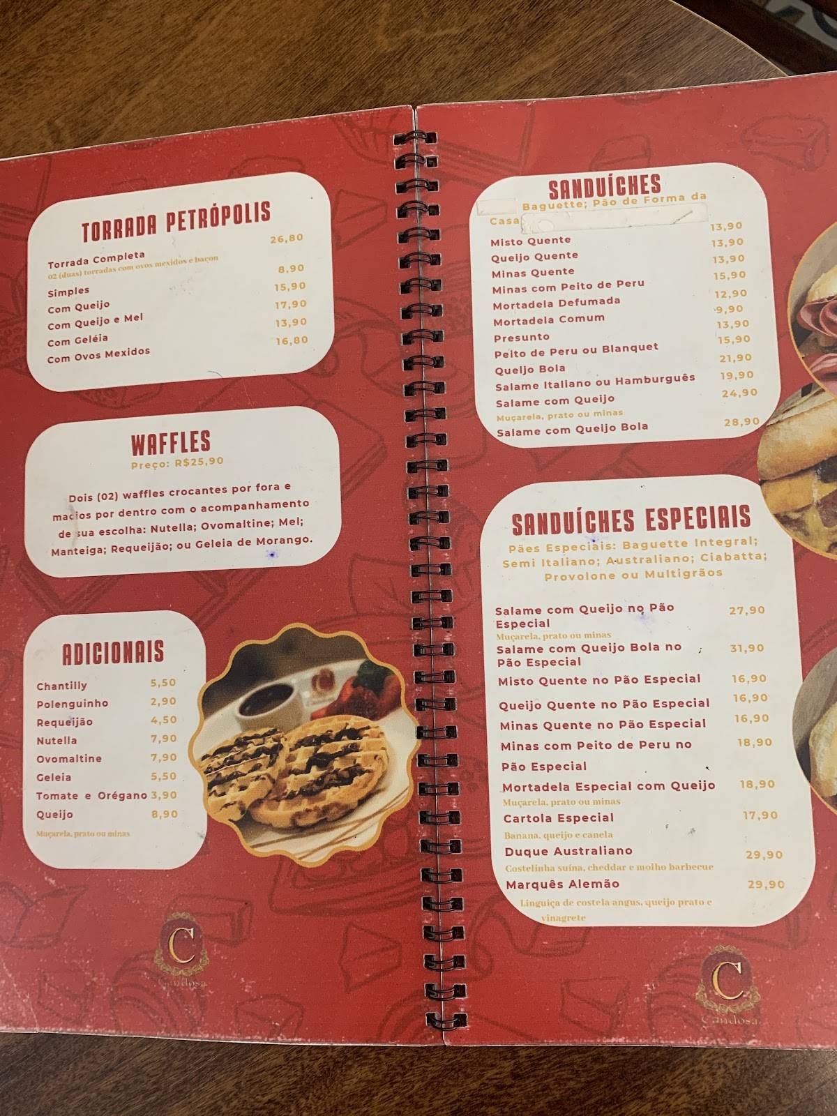 Padaria e Confeitaria Candosa cardápio