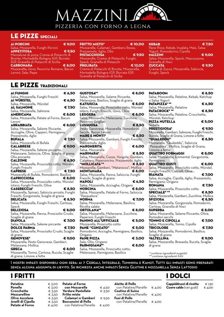 Menu di Mazzini 