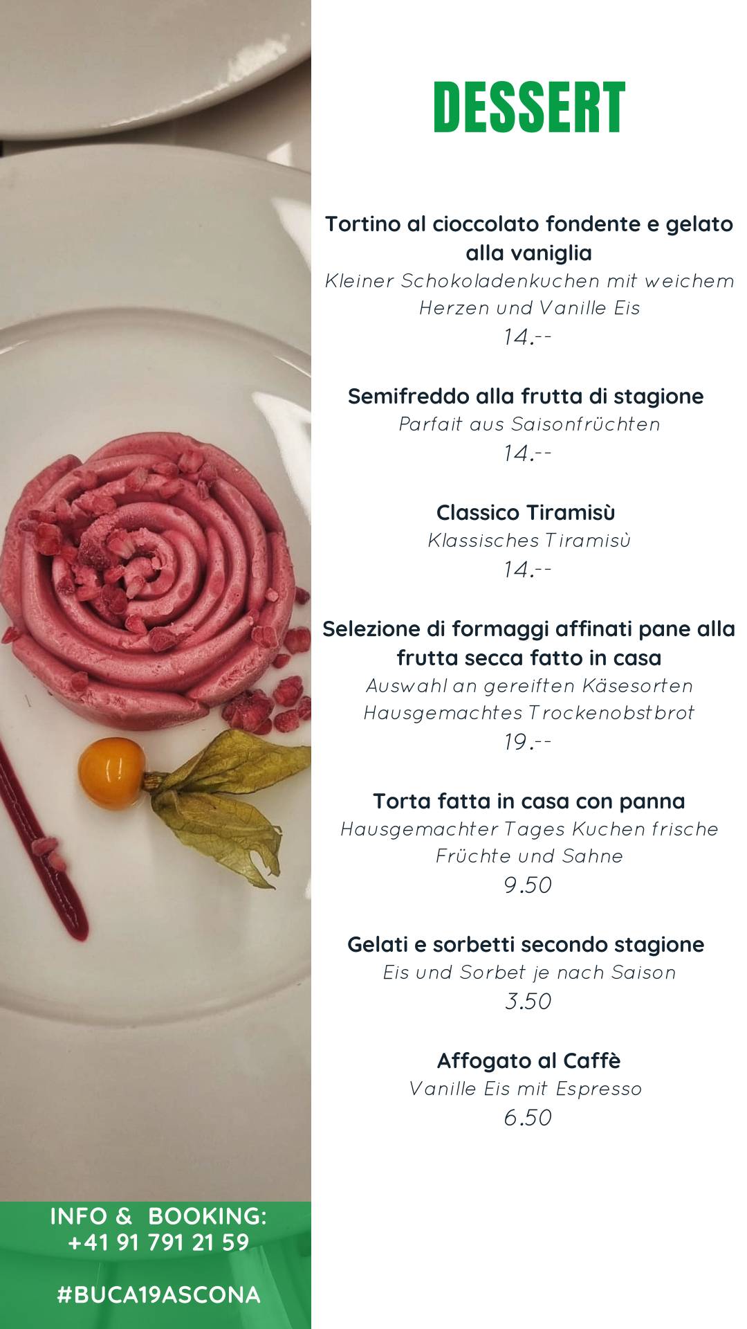 Menu di Ristorante Bucadiciannove 