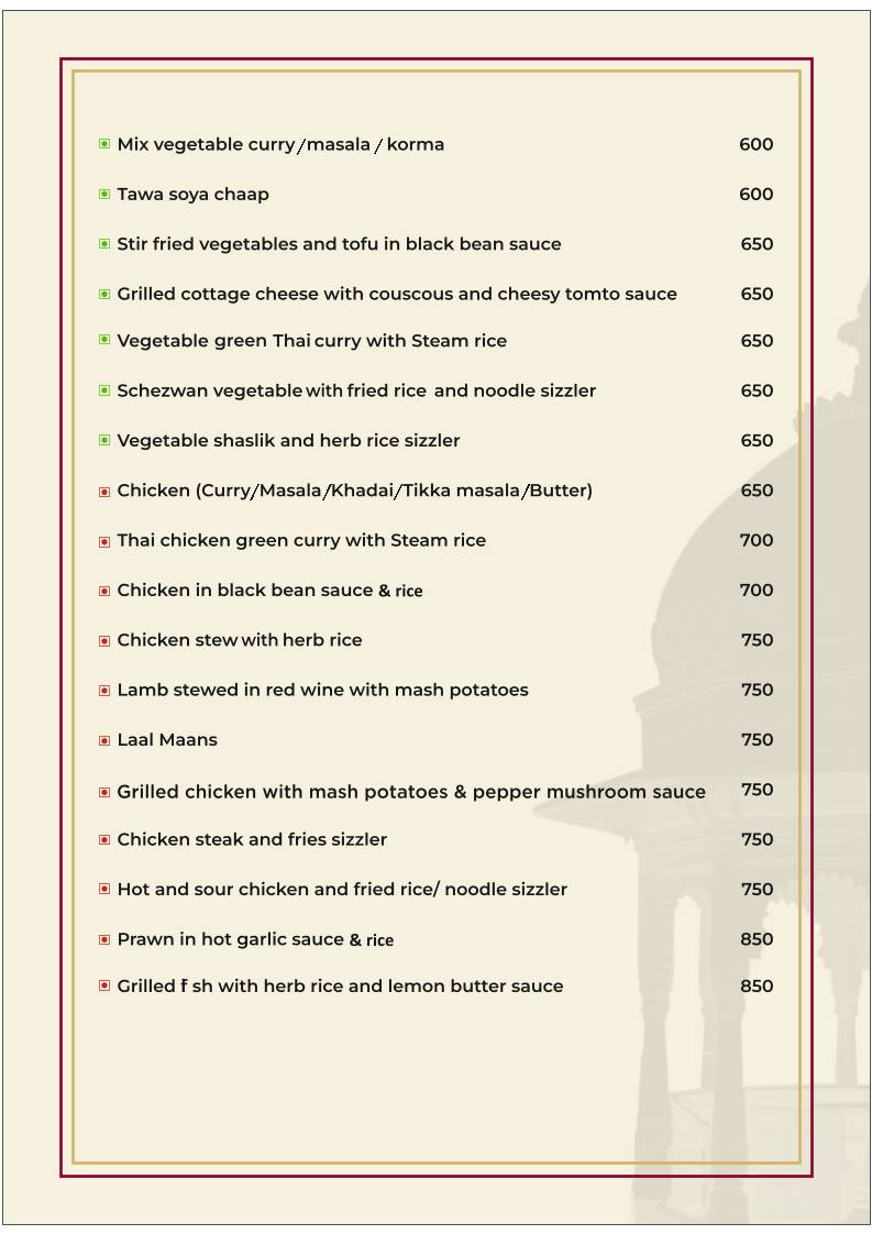 Sangria - An art of Mixology menu