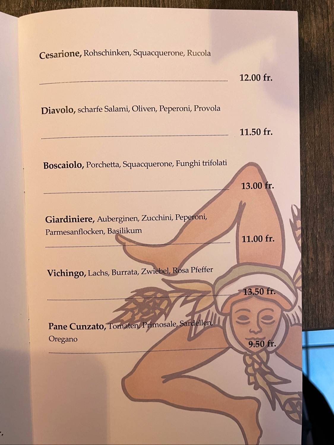 Menu di Siculus Ristorante Pizzeria Siciliano 