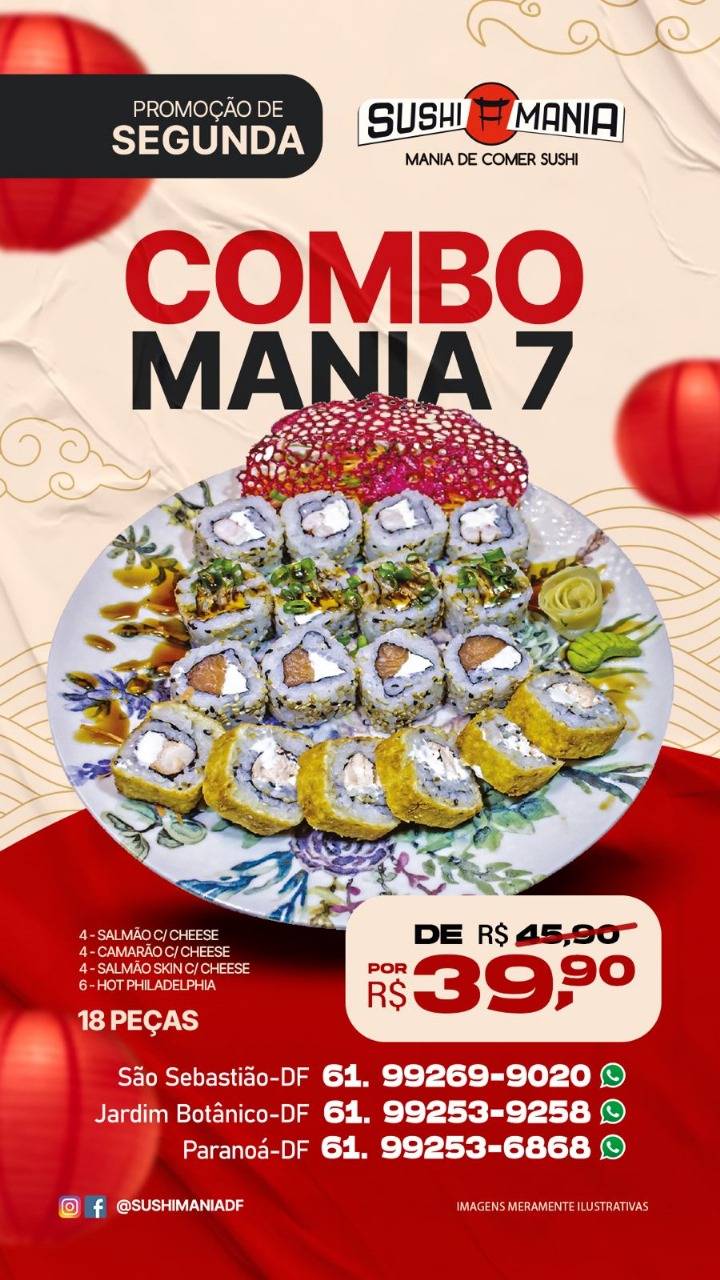 Sushi Mania São Sebastião cardápio