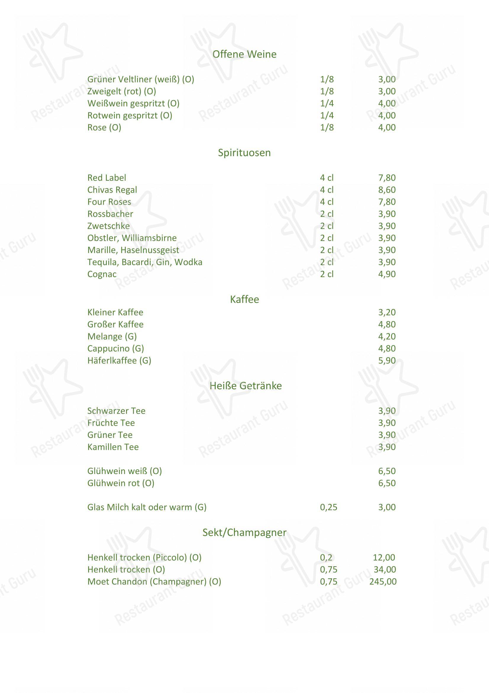 Menu pour Puerstner - 菜单