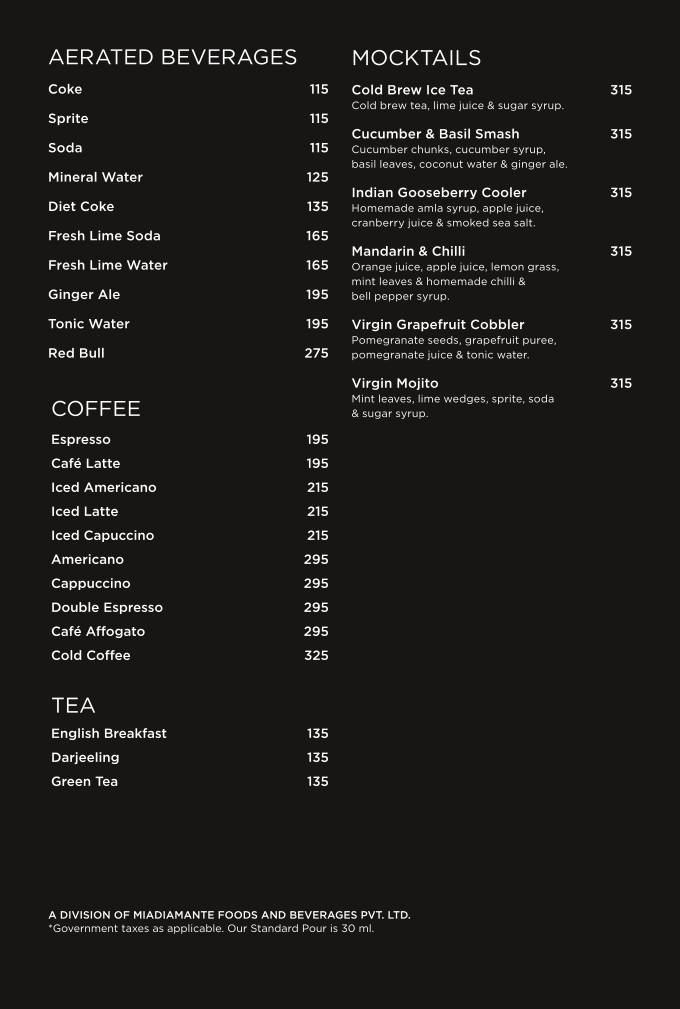 Independence Brewing Company - Kalyani Nagar menu