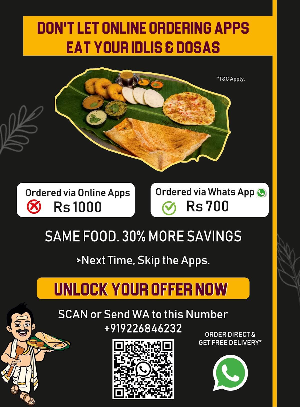 Mr and Mrs Idly, South Indian Restaurant Gangadham Shatrunjay Road Opp. Shantinagar menu