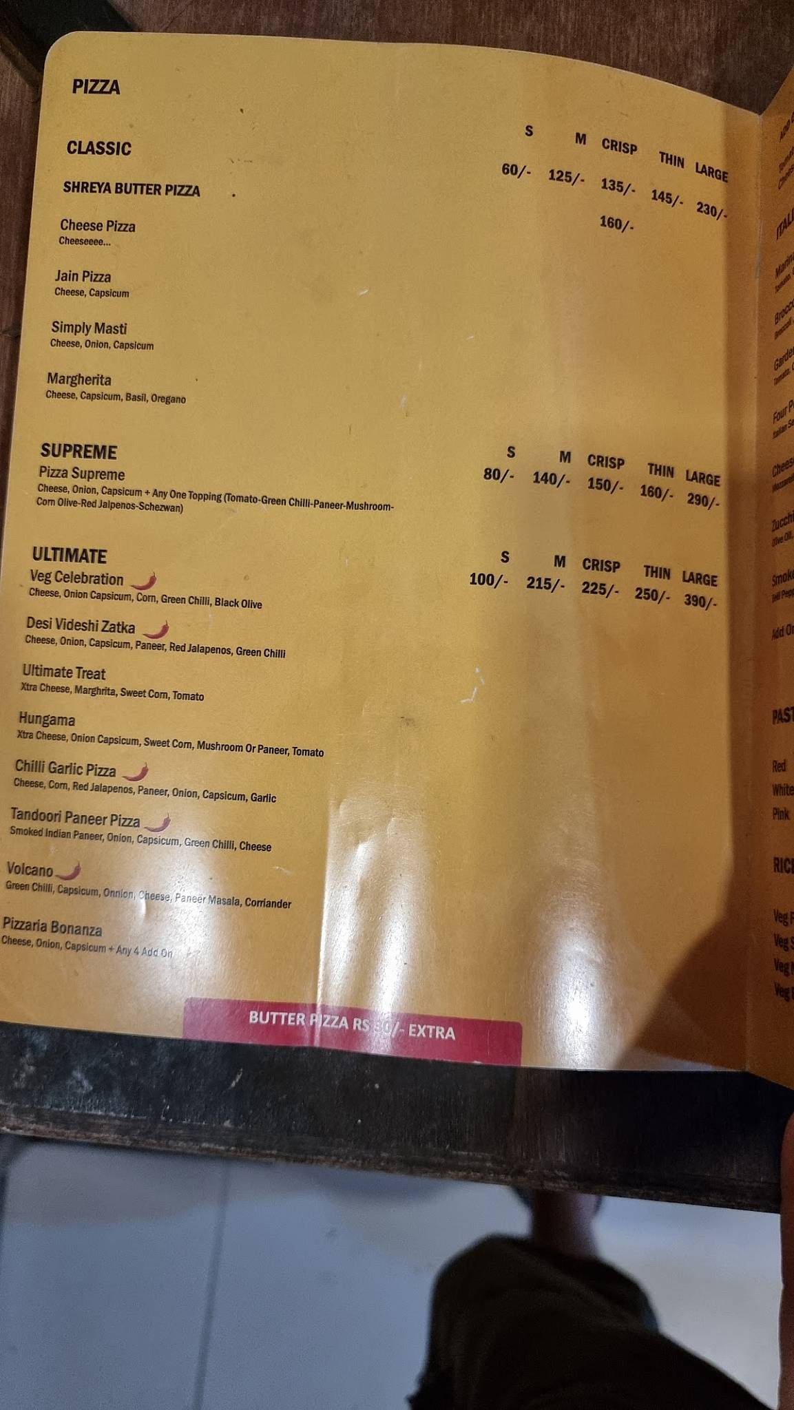 Sws Veg Pizzaria-now- The Good Crust menu