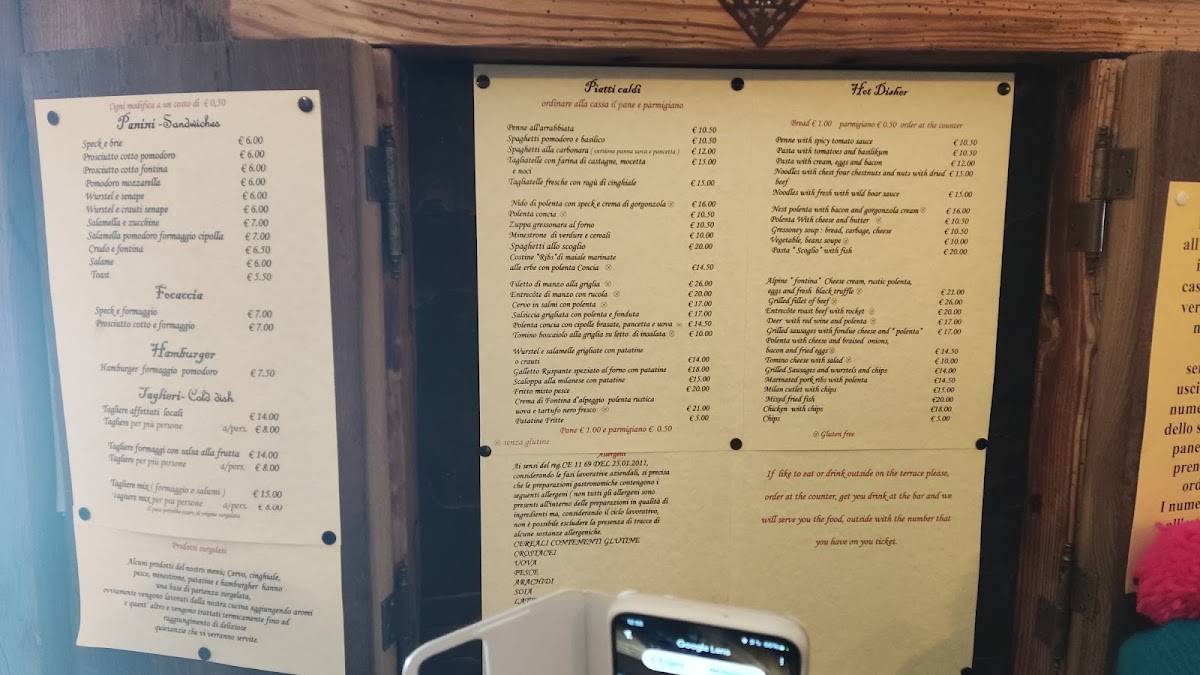 Menu di Punta Jolanda 