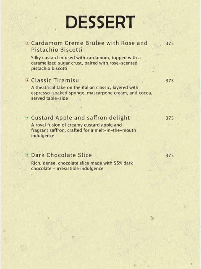 Purple Basil menu - meals and drinks