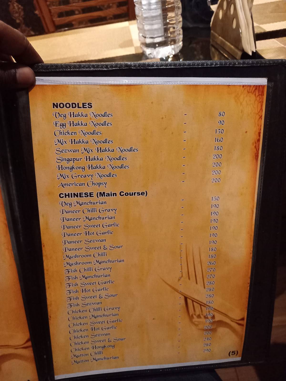 Pushpa Restaurant menu