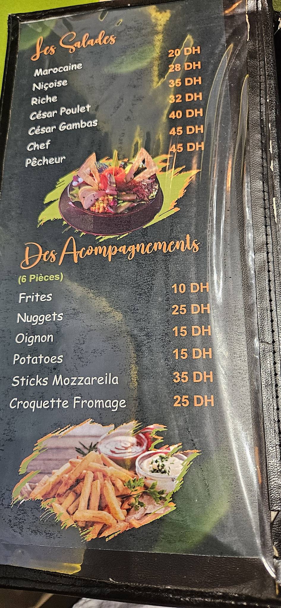 Menu de Qaouti house