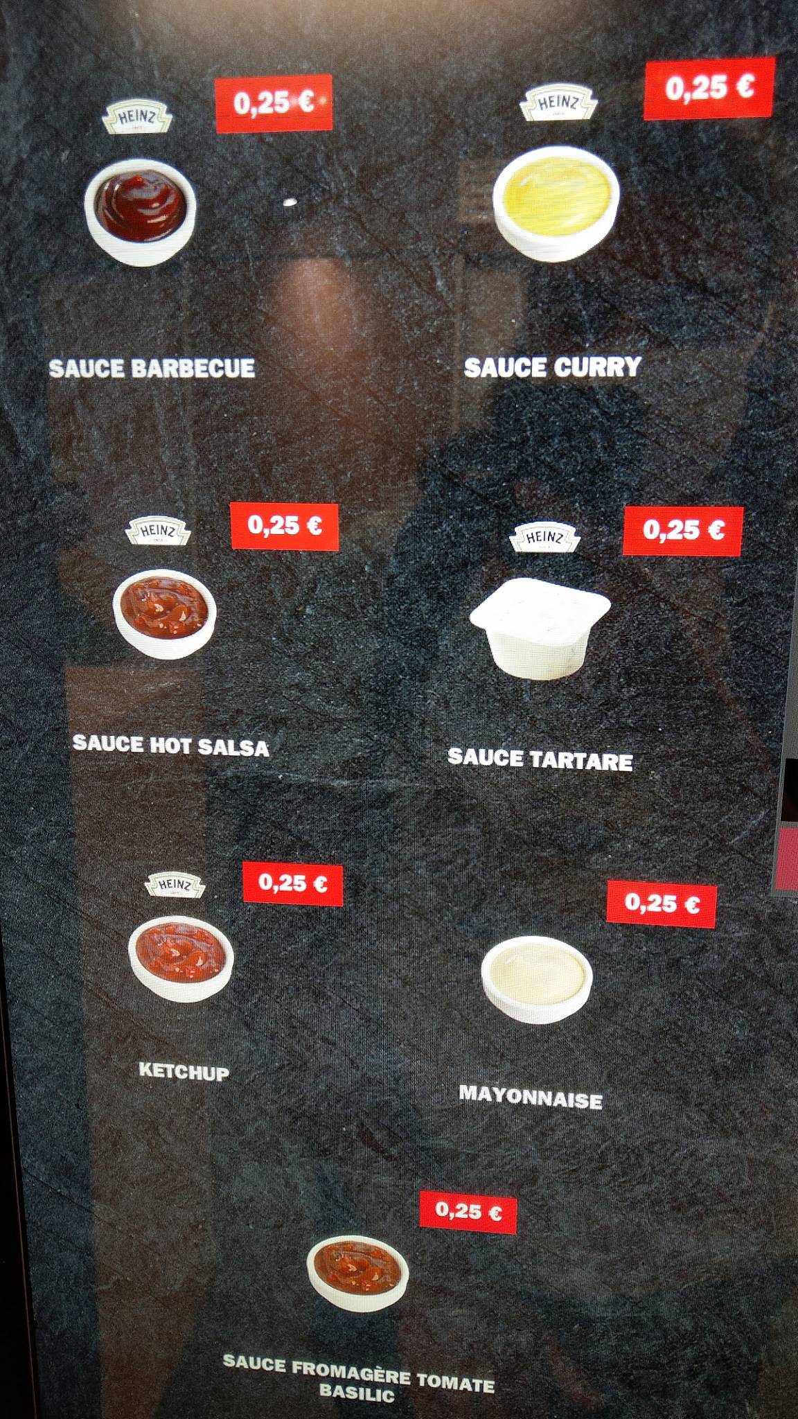 Menu au Quick ChampsElysées 2 fast food, Paris, 122 Avenue des Champs Elysées