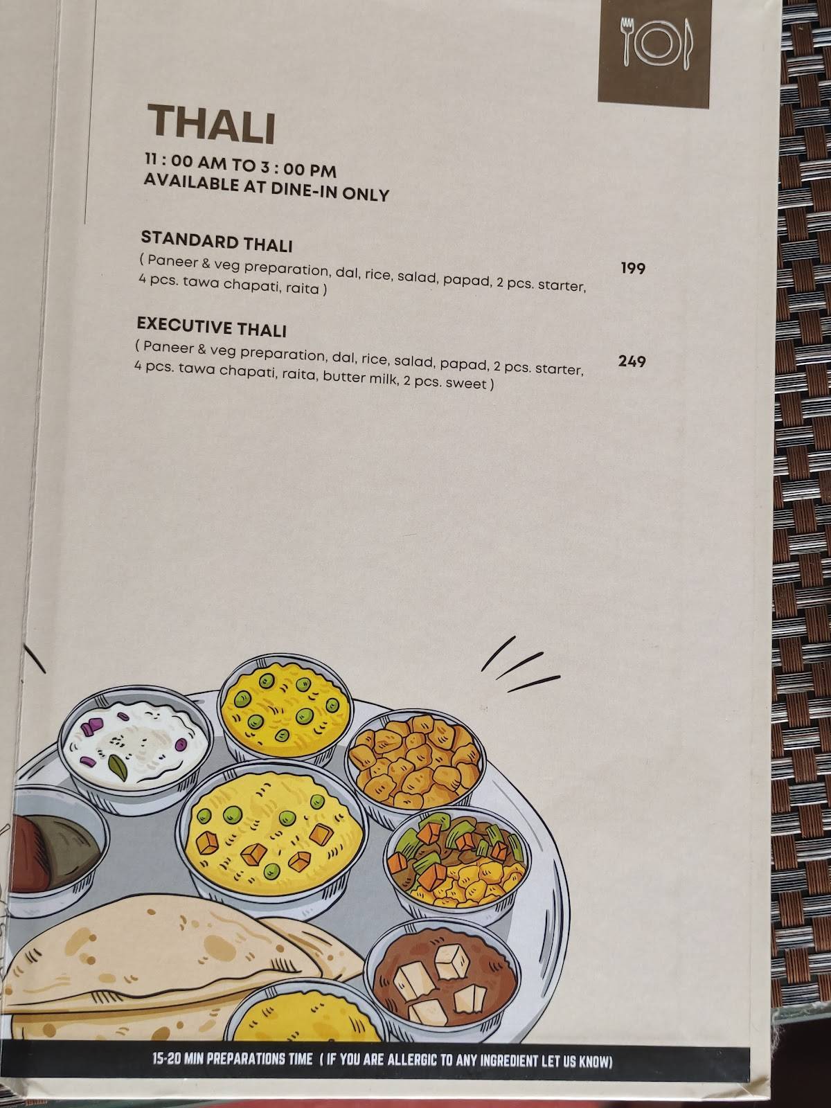 RD'S Infusion Global Veg Kitchen Fine Dining Restaurant menu