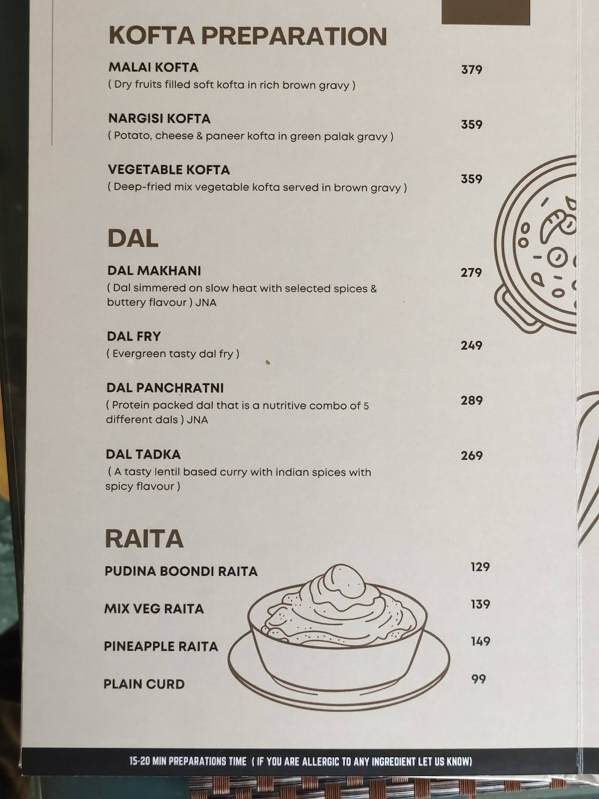 RD'S Infusion Global Veg Kitchen Fine Dining Restaurant menu