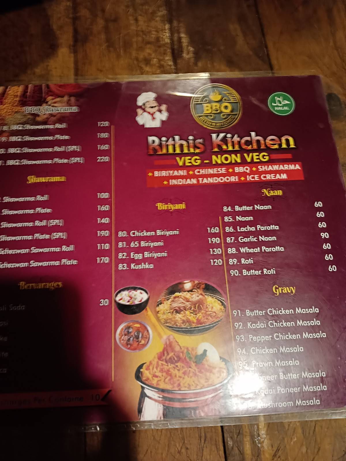 BBQ KITCHEN ADAMBAKKAM menu