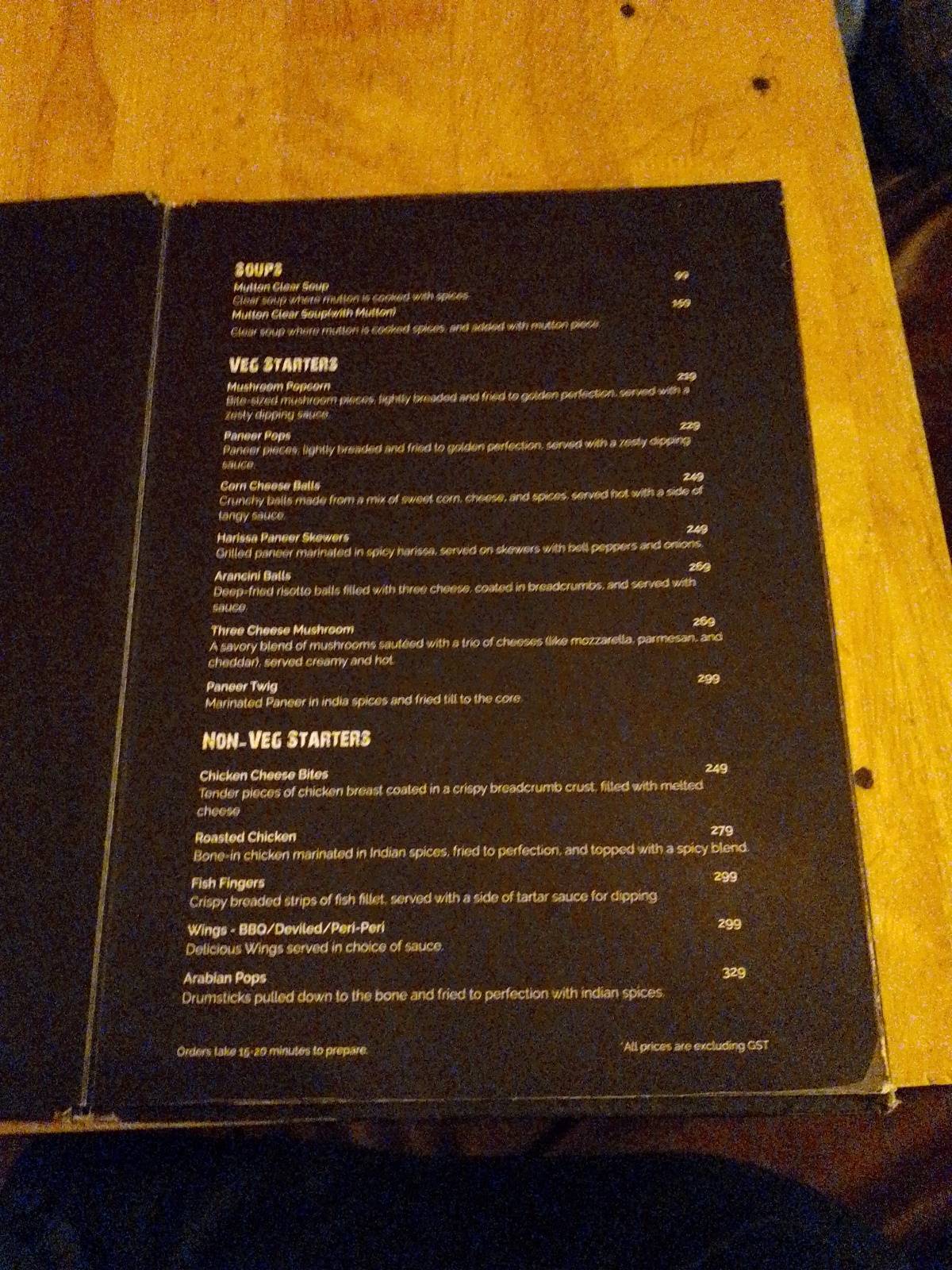 ZaZu World of Kitchens menu