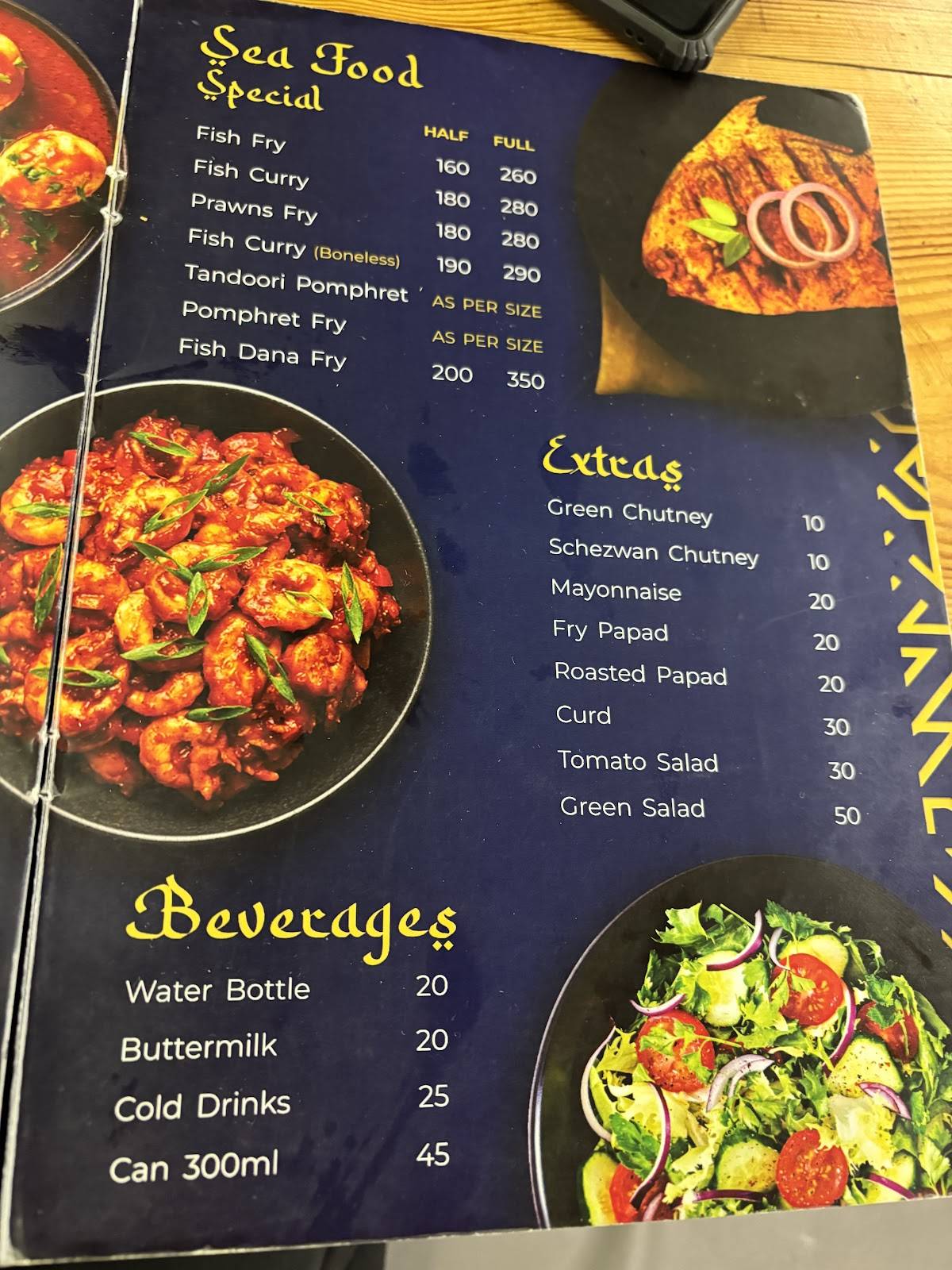 The Babji's Grill Kitchen menu