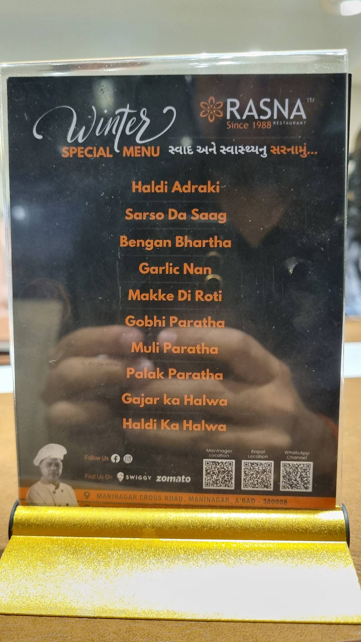 Rasna Resturant - Bopal menu