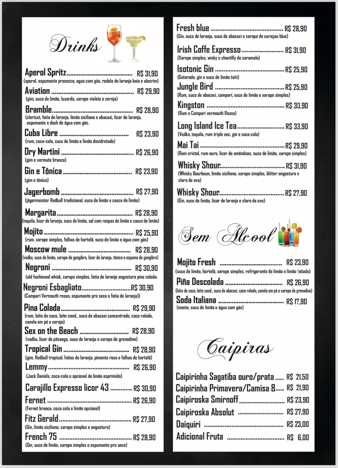 Recanto da Lagoa Gastro Bar cardápio