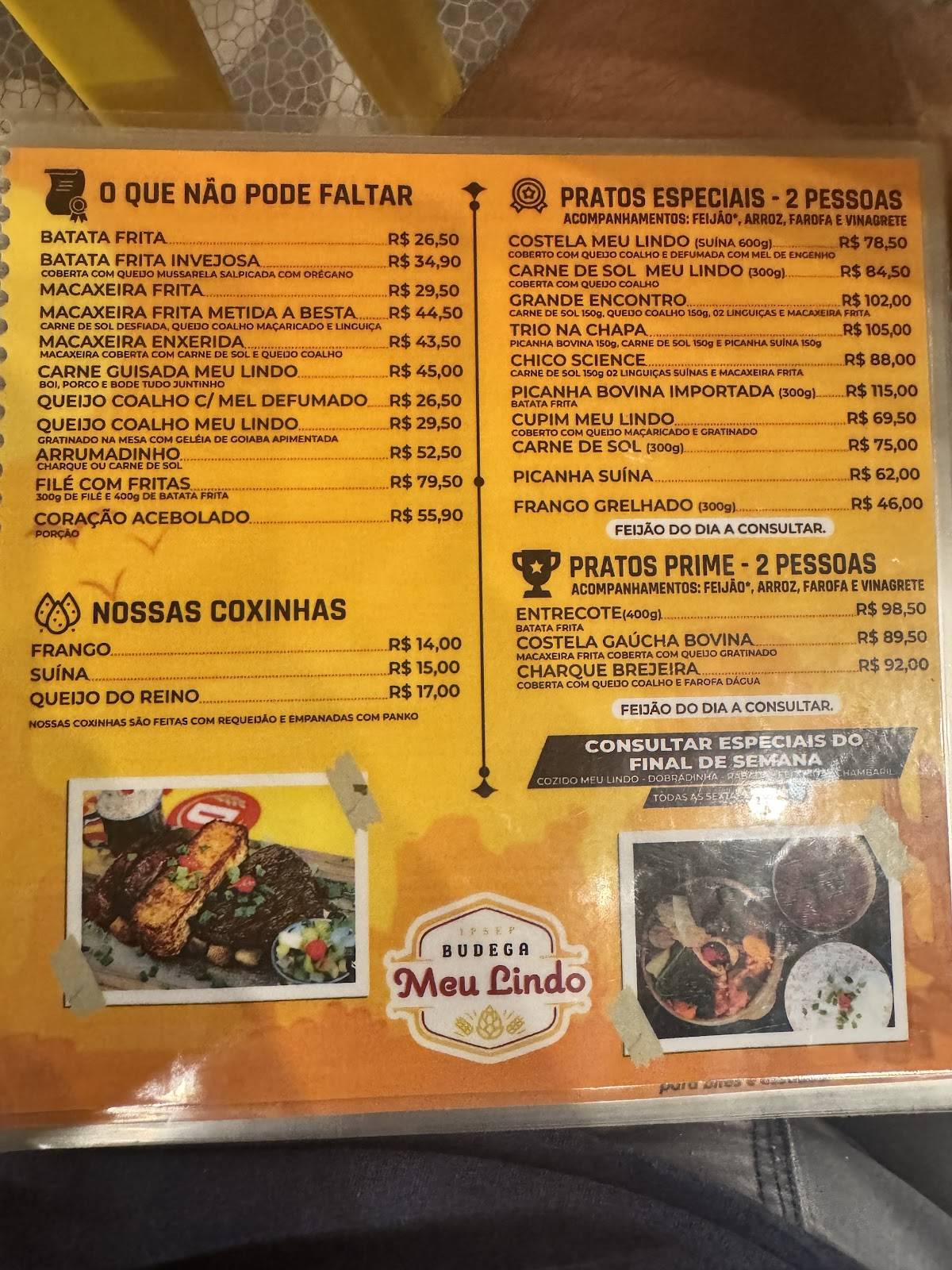 Budega Meu Lindo Ipsep cardápio
