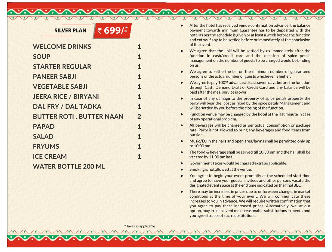 Red Chillies menu