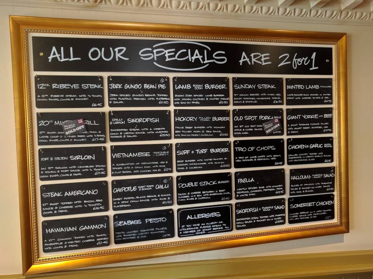 Menu at Meadow Farm pub & bar, Redditch