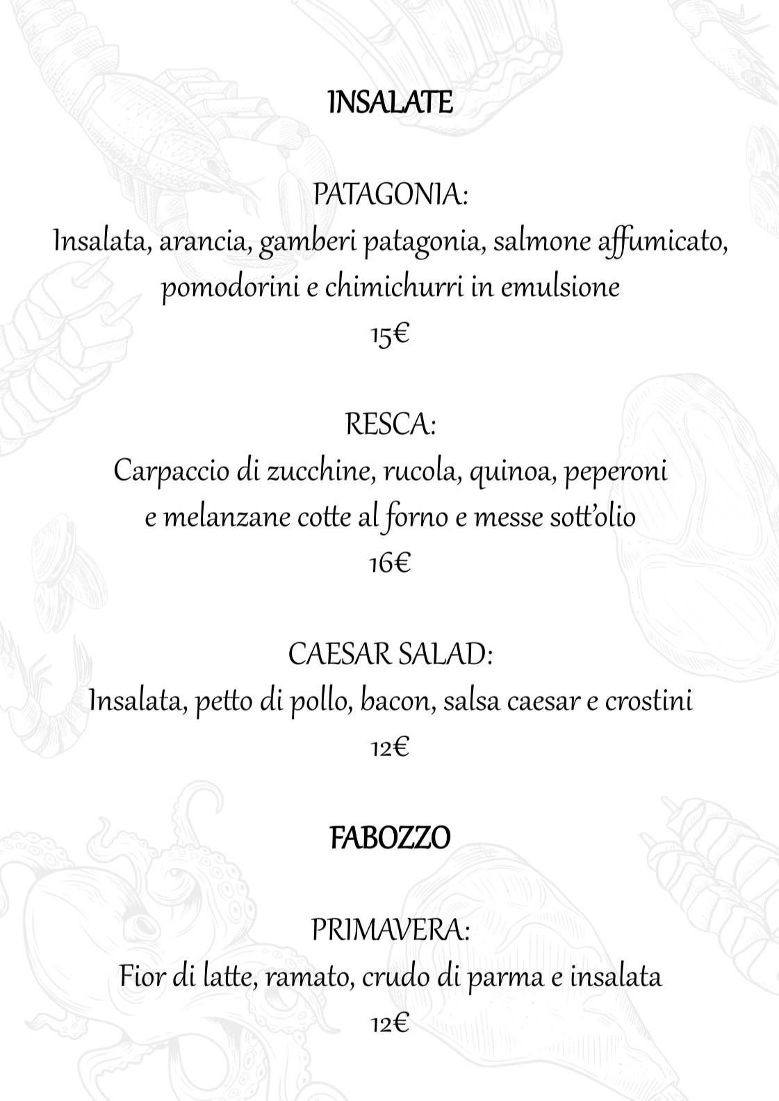 Menu di Resca - Risto Club 