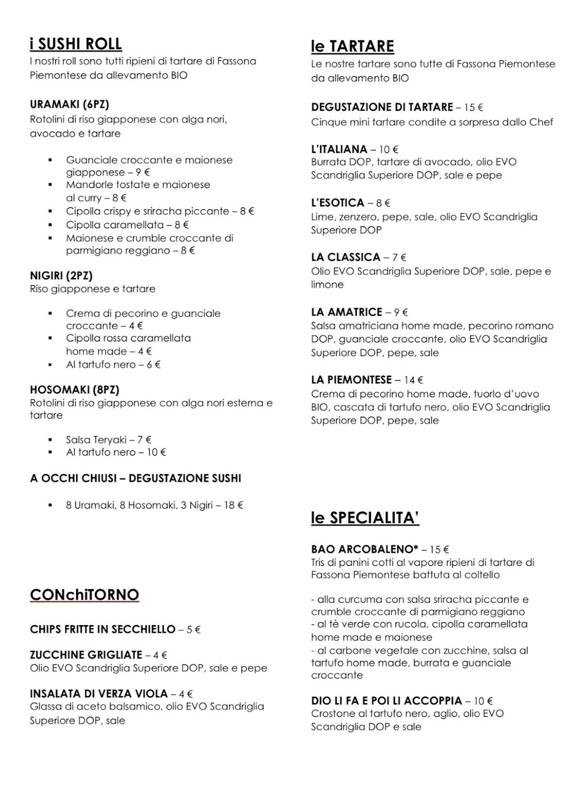 Menu di 2020 DEGUSTO 