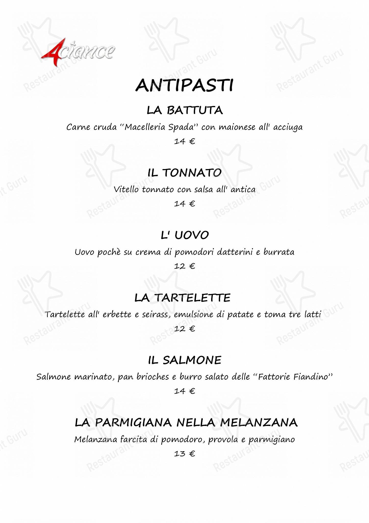 Breakfast Menu per 4 Ciance in Cuneo