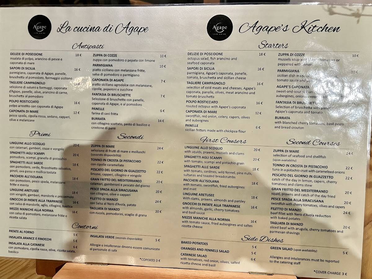 Menu di Agape 