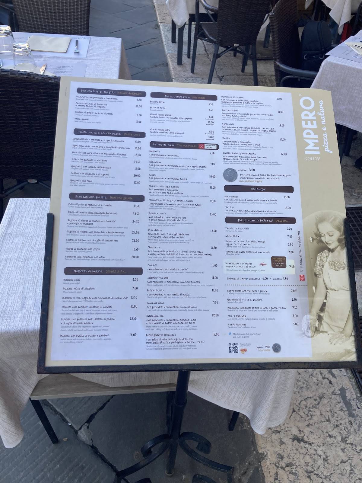 Menu di Altro Impero Pizza&Natura 