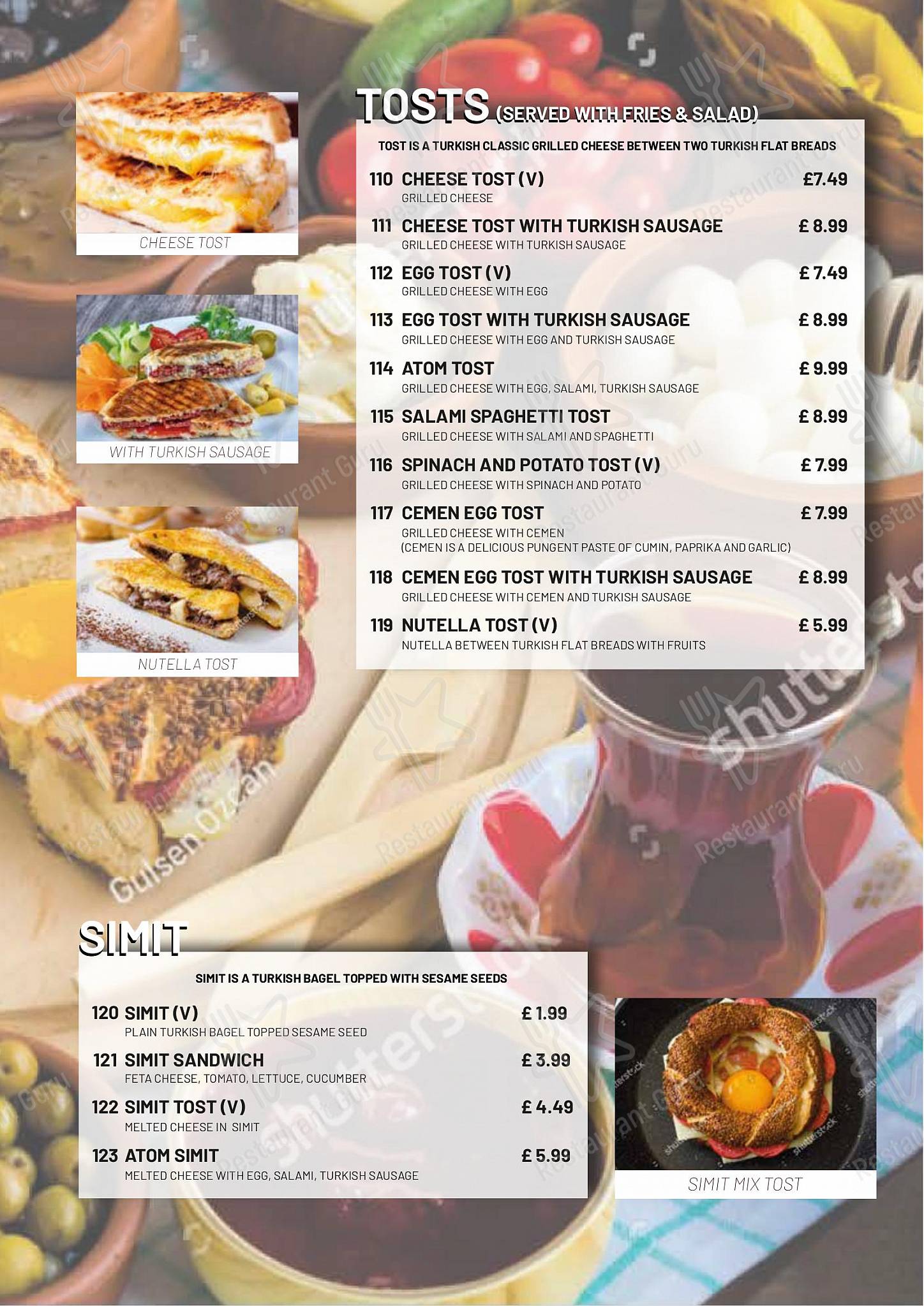 Menu At Anar Turkish Bbq Restaurant Liverpool