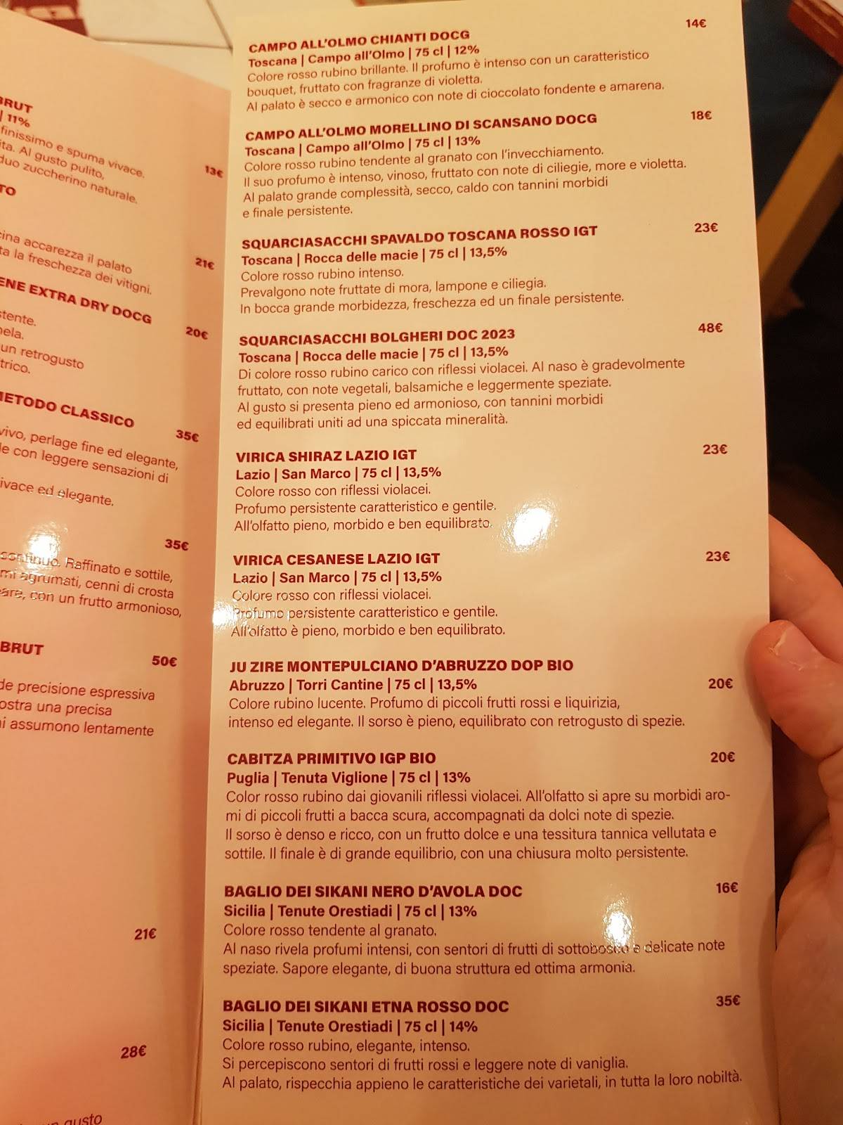 Menu di Anvedi Axa 