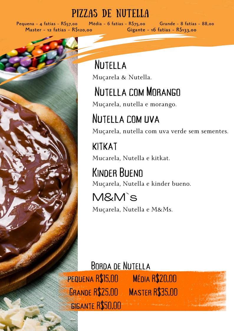 Arthorius Pizzaria cardápio