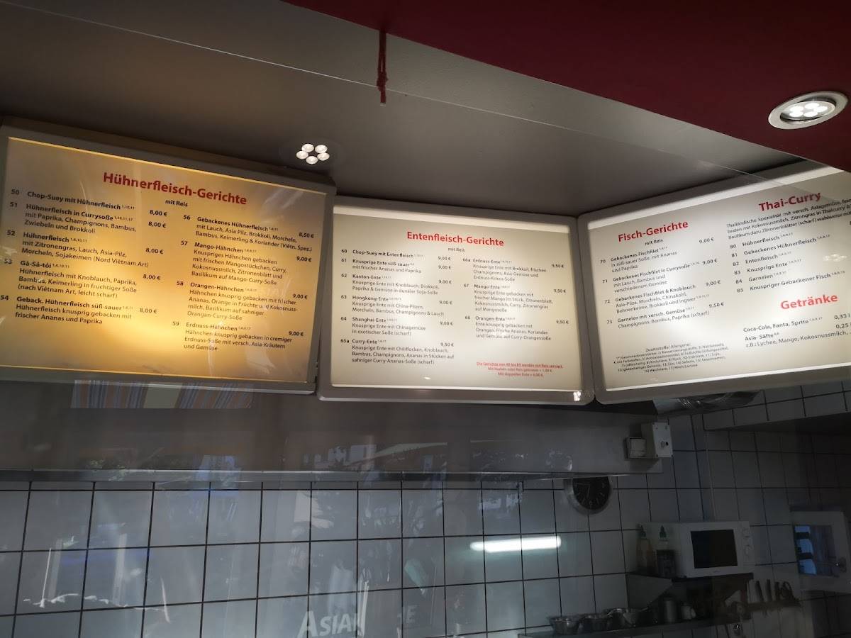 Speisekarte von AsiaGarten restaurant, Chemnitz