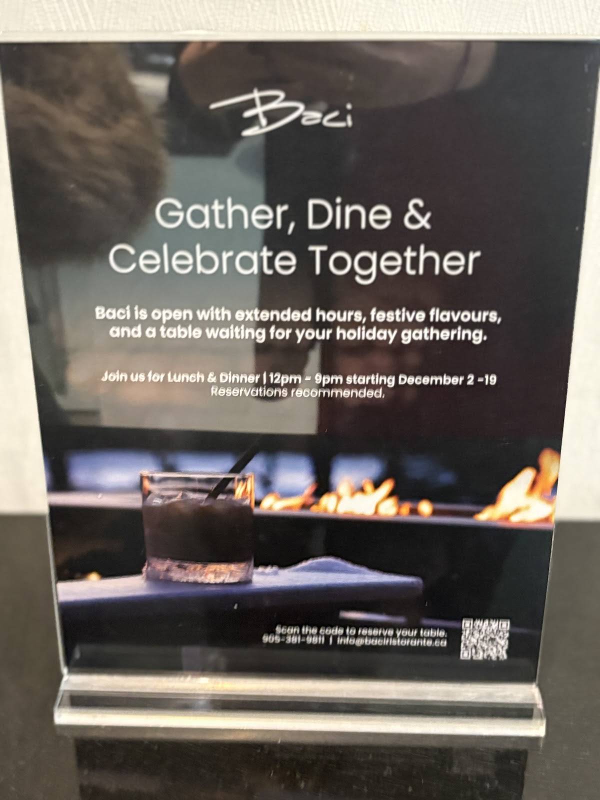 Menu de Baci Ristorante