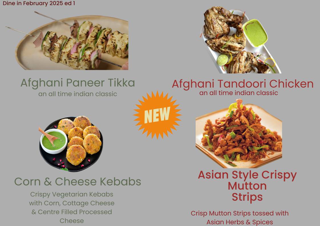 Beyond Flavours menu