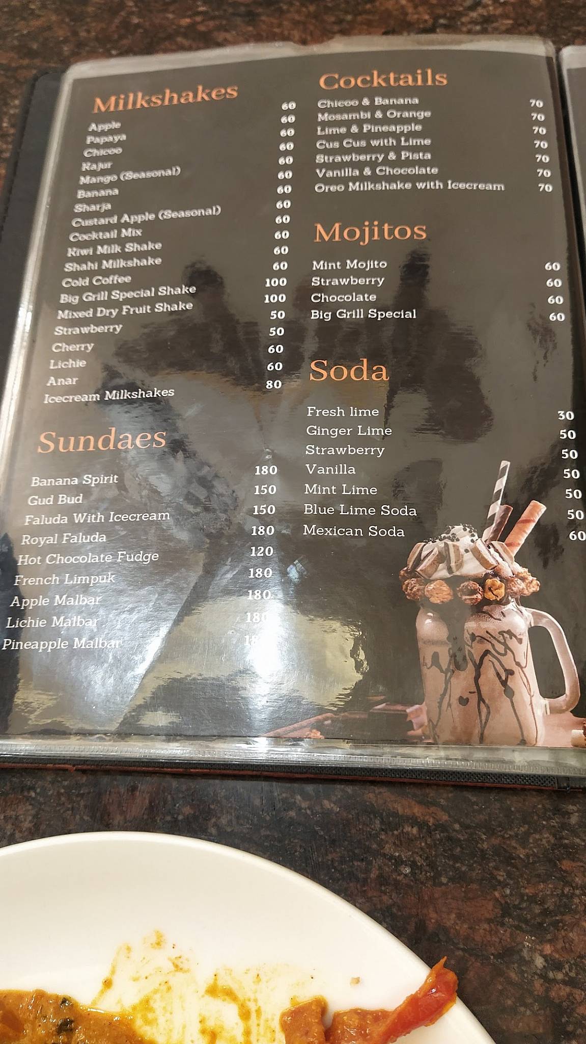 Big Grill Restaurant ಬಿಗ್ ಗ್ರಿಲ್ ರೆಸ್ಟೋರೆಂಟ್ menu