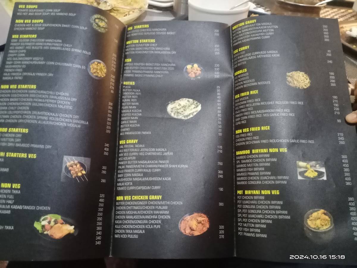Biryanis & Barbecues FOOD RESTAURANT AND BANQUET HALL menu