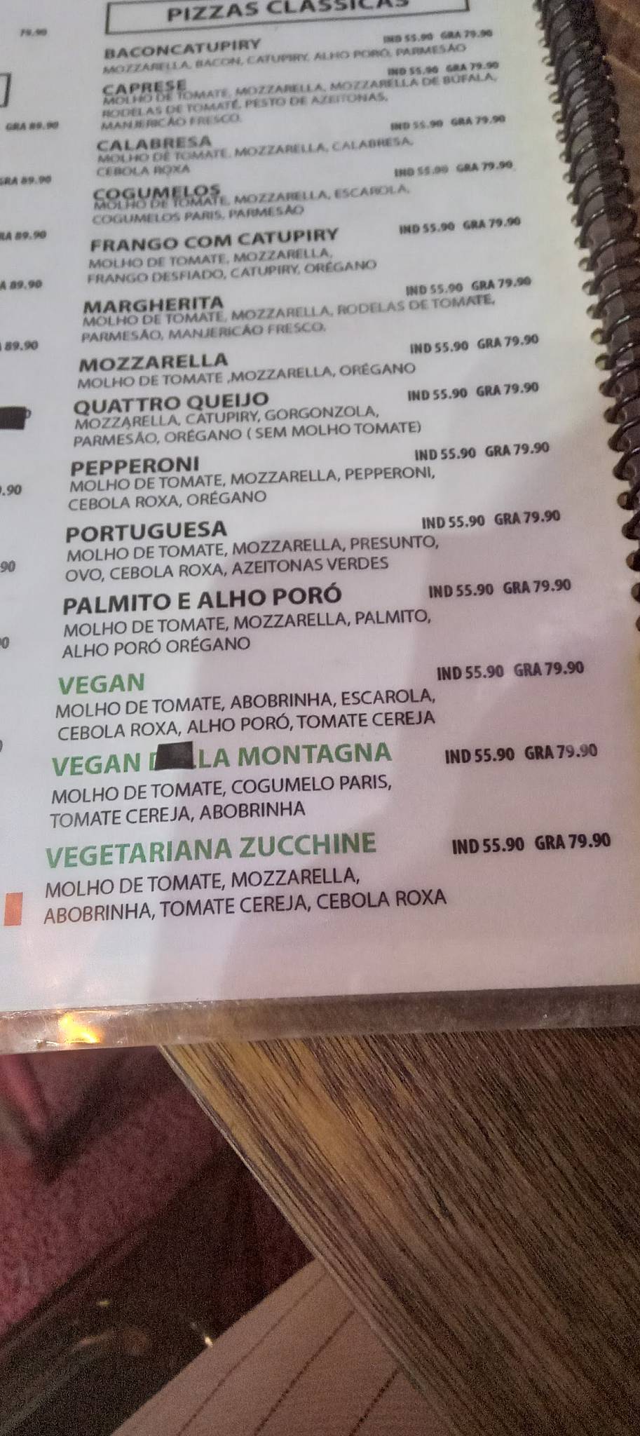 Bros Pizzaria cardápio