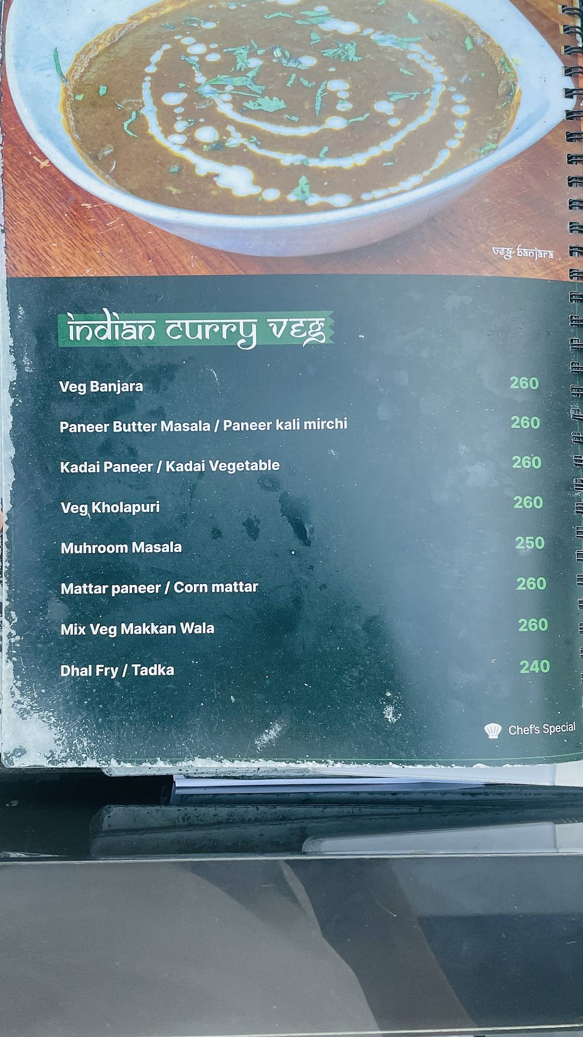 CIBO Fine Dining menu