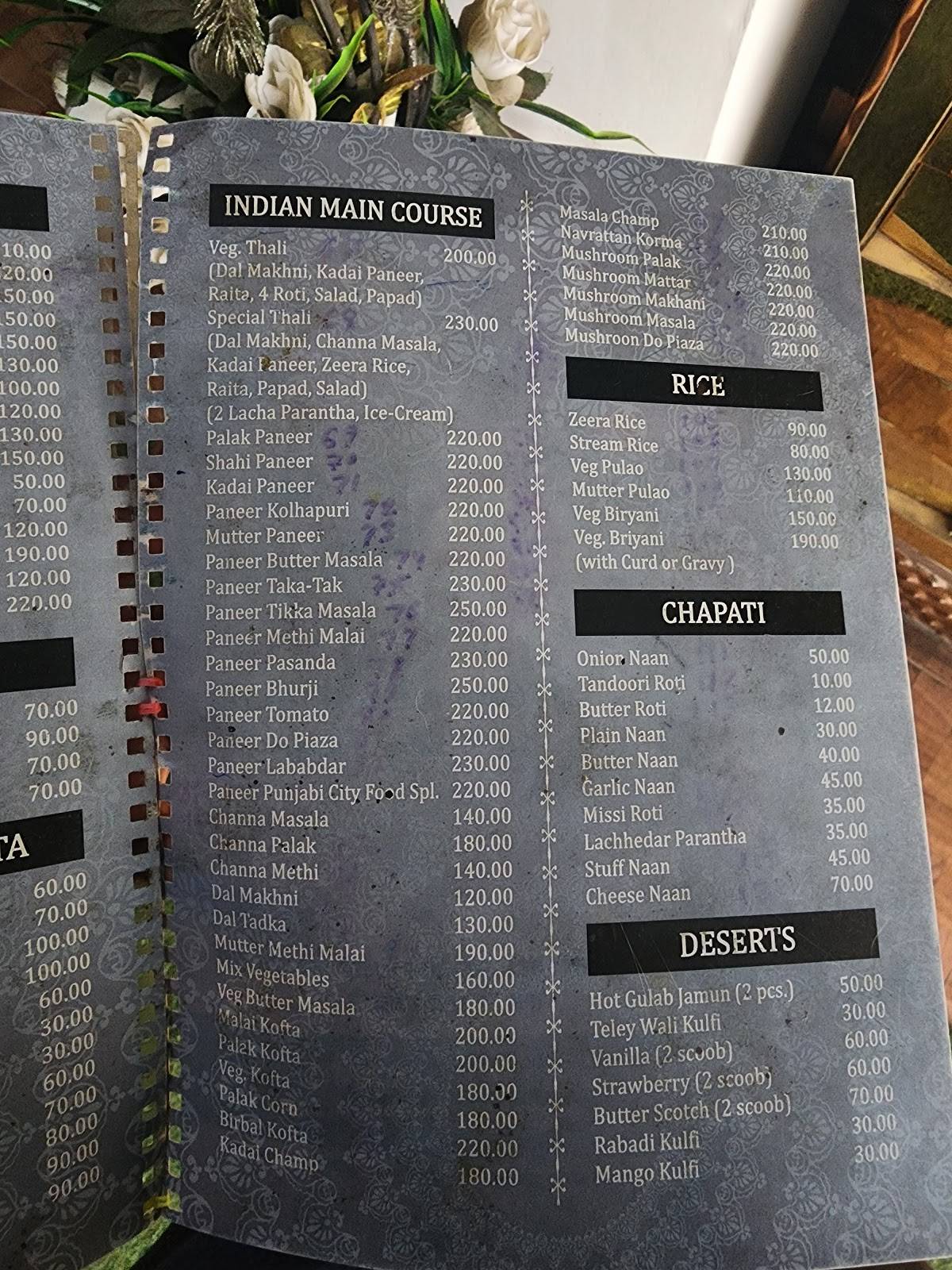CITY FOOD menu