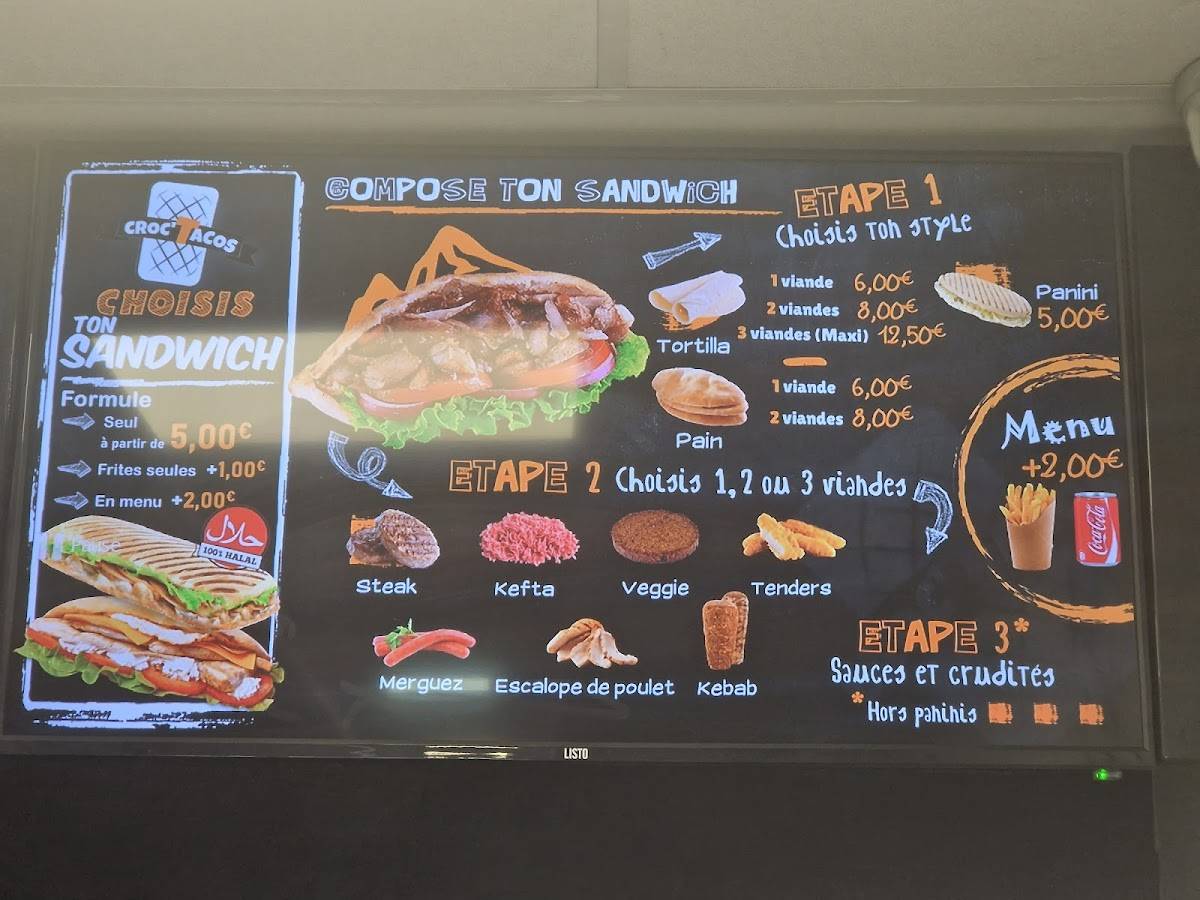 Menu de CROC'TACOS