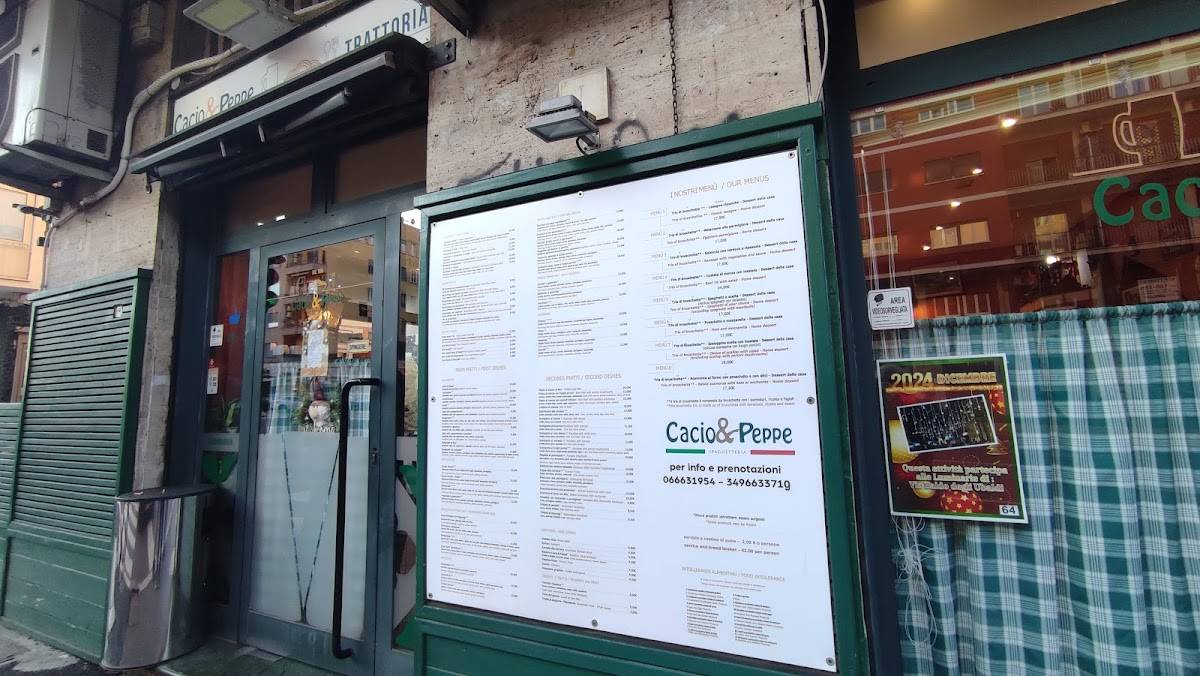 Menu de Cacio & Peppe